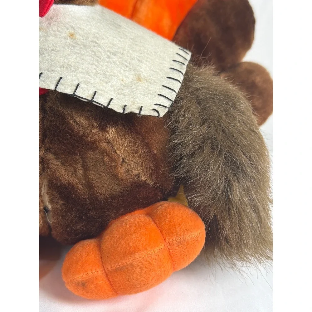 Vintage Kids of America Corp Turkey Plush Unisex 12in Brown Good